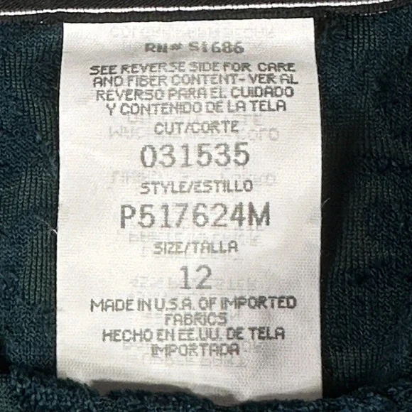 Vintage‎ Molly Malloy Evening Dress Maxi Sz 12 Kelly GREEN Burnout Velvet Formal - Picture 5 of 9